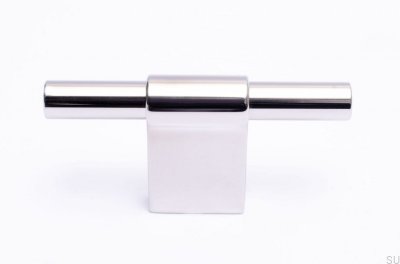 Furniture handle T-Bar Line 12 Silver, polished steel