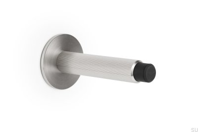 Arpa Wall-mounted door stopper Aluminum Silver Brushed