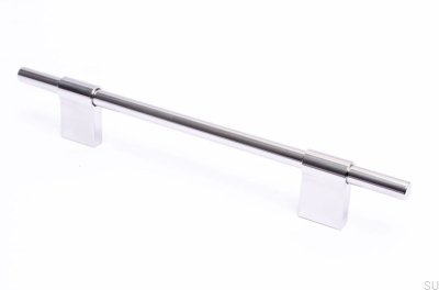 Furniture handle Line 128 Silver, Steel, Polished