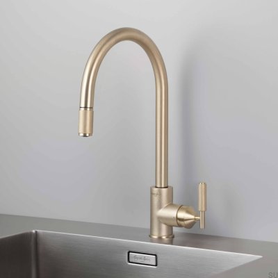 Kitchen mixer with pull-out spout Mixer Cross Brass