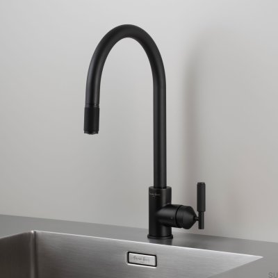 Kitchen faucet with a pull-out spout Mixer Cross Metal Black