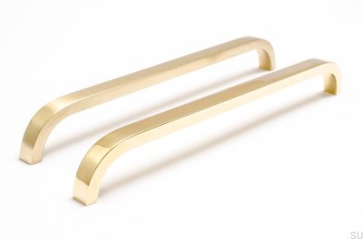 Slender furniture handle Slim 224 Gold Brass Brushed Unpainted