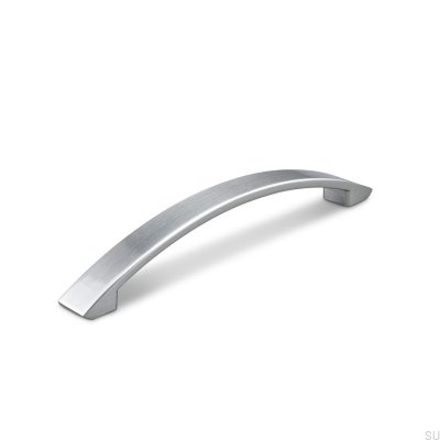 Anzio 224 brushed silver oblong furniture handle