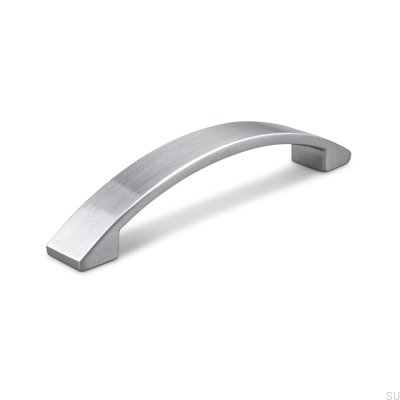 Anzio 96 longitudinal furniture handle, brushed silver