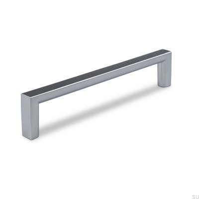 Oblong furniture handle Calabro 128 Silver