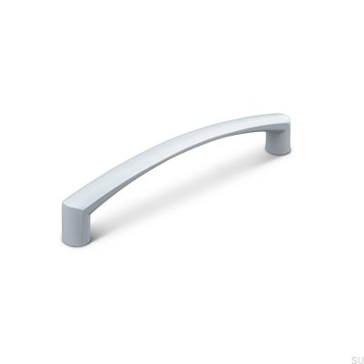 Celano 128 oblong furniture handle, Matt White Metal