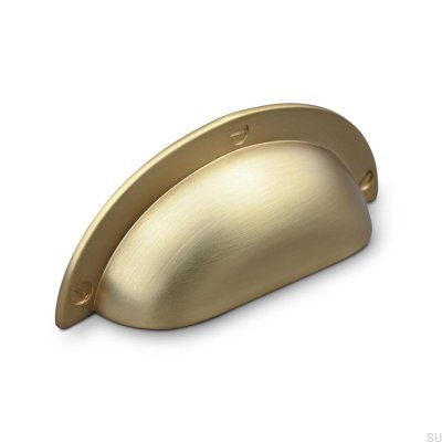 Conti 64 gold brushed shell furniture handle