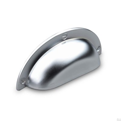 Conti 64 silver shell furniture handle
