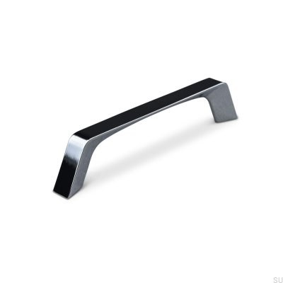 Cori 128 oblong furniture handle, polished chrome