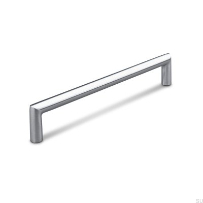 Fasano 192 brushed silver oblong furniture handle