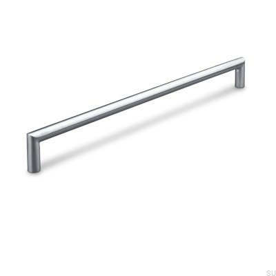 Fasano 480 brushed silver oblong furniture handle