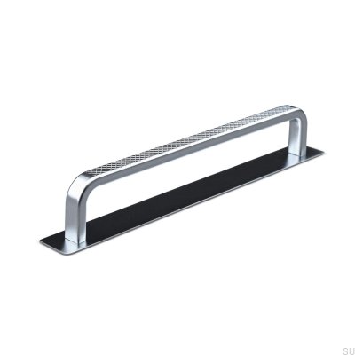 Oblong furniture handle with washer Gardone 160 Silver