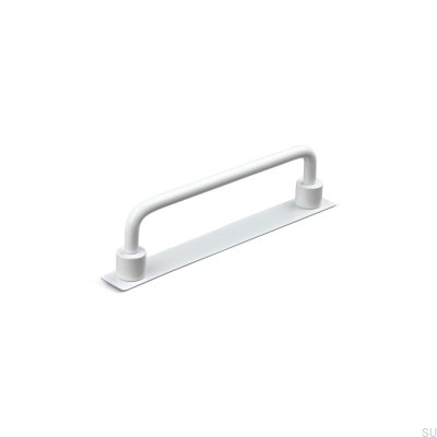 Limone 128 oblong furniture handle, metal, matt white