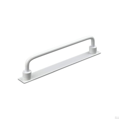 Limone 160 oblong furniture handle, metal, matt white