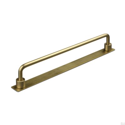 Limone 224 elongated furniture handle, brushed gold