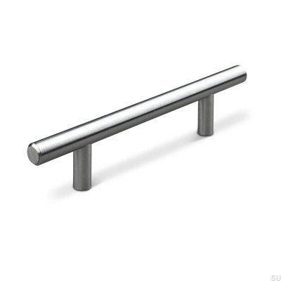 Parma 96 Silver Brushed Silver Elongated Furniture Handle