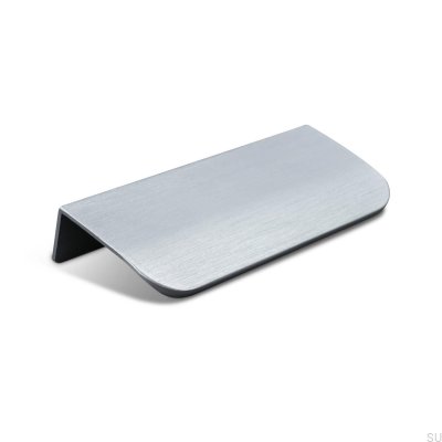Poppi 96 edge furniture handle, brushed silver