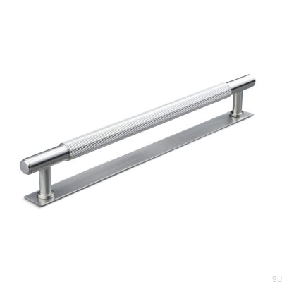Salo Stripe 224 silver brushed longitudinal furniture handle