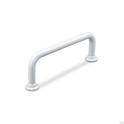 Venosa 128 oblong furniture handle, metal, matt white