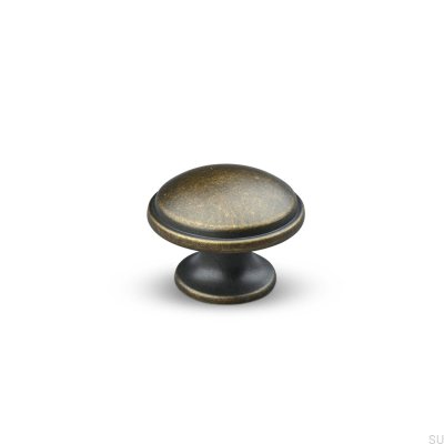 Cervia 34 furniture knob, oxidized metal
