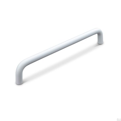 Barga 192 oblong furniture handle, metal, matt white