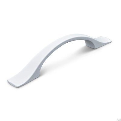 Grosetto 96 oblong furniture handle, metal, matt white