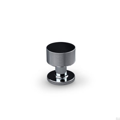 Sassari Stripe 25 furniture knob, polished chrome