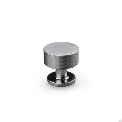 Sassari Stripe 30 Brushed Silver furniture knob
