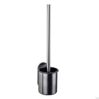 Tours Silver Brushed wall-mounted toilet brush