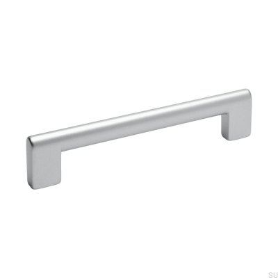 Elongated furniture handle 0112 Ara 128 Silver Brushed (aluminum look)