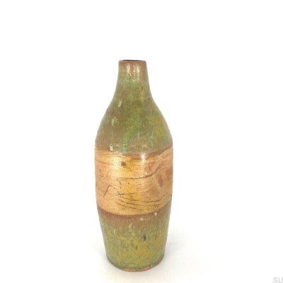 Ceramic vase L-001 Green and Brown