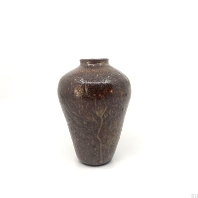 Ceramic vase M-005 Brown Espresso Satin