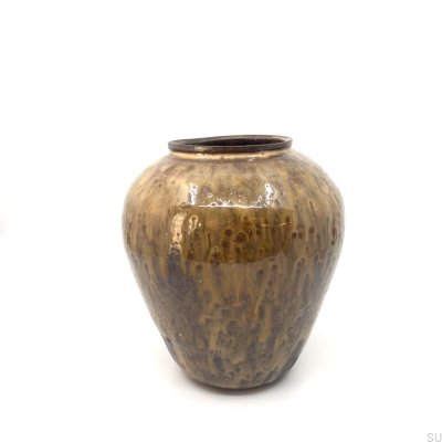 Ceramic vase M-008 Brown Glossy