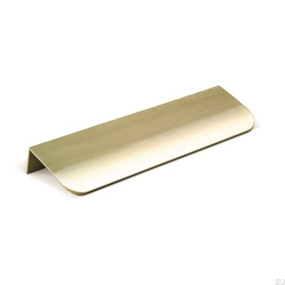 Poppi 136 edge furniture handle, brushed gold