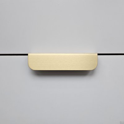 Edit edge furniture handle, brushed brass