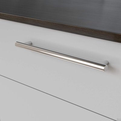 Varberg 256 oblong furniture handle, polished chrome