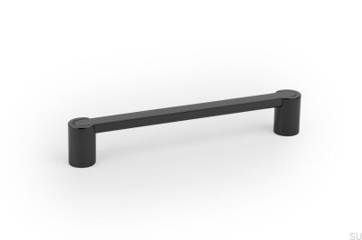 Fusion 160 longitudinal furniture handle, titanium black, polished
