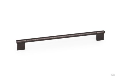 Point 320 longitudinal furniture handle, aluminum, titanium, black