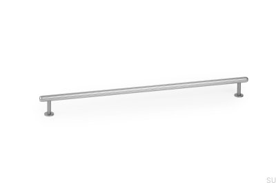 Rille Mini 320 longitudinal furniture handle, brushed aluminum silver