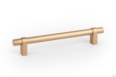 Nobb 192 oblong furniture handle, brushed aluminum, gold