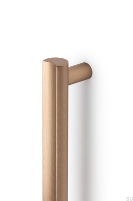 Moon 384 oblong furniture handle, brushed gold and cava
