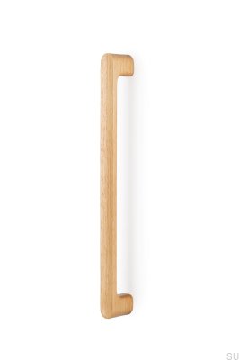 One-sided longitudinal furniture handle Luv Wood 384 Wooden Oak