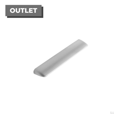 Elongated furniture handle Quiet 160 Silver Brushed