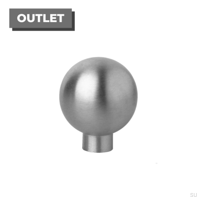 Furniture knob 9552 Steel Silver