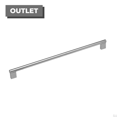 Oblong furniture handle 1020 320 polished stainless steel