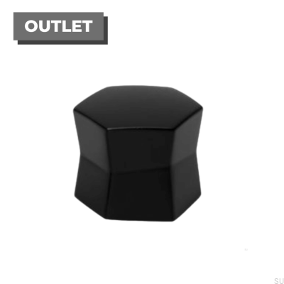 Coffee Pot furniture knob, metal, black