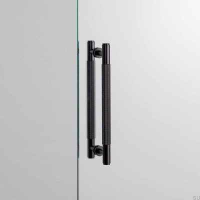 Pull Bar Double-sided Cross furniture handle, metal, black