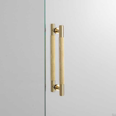 Pull Bar Double-sided Cross furniture handle, Gold Brass