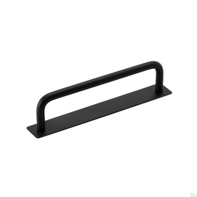 Elongated furniture handle with a washer Royal 128 Metal Black