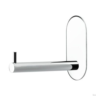 Base 100 protruding chrome polished toilet roll holder